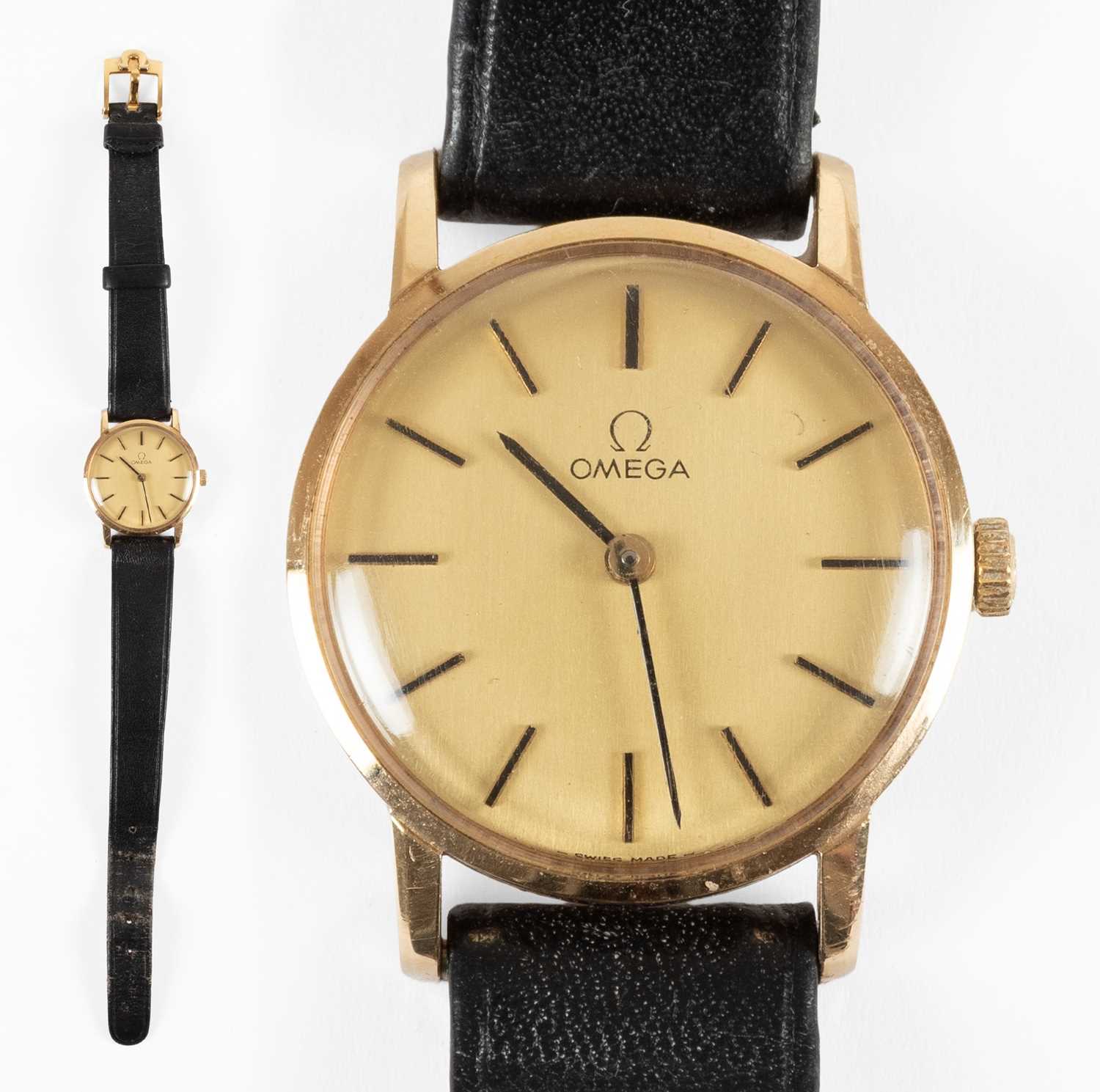 Lot 178 - A Lady's 9 Carat Gold Wristwatch, signed Omega,...