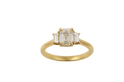 Lot 2279 - An 18 Carat Gold Diamond Three Stone Ring the...