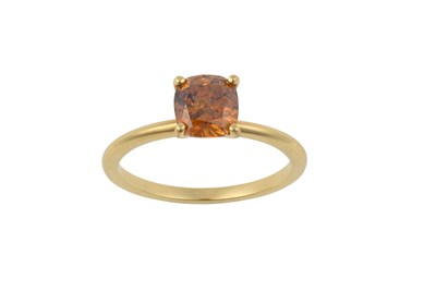Lot 2277 - An 18 Carat Gold Fancy Diamond Solitaire Ring...