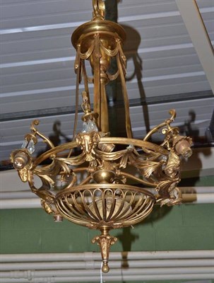 Lot 816 - A brass light fitment