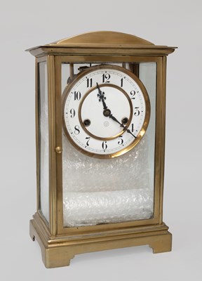 Lot 523 - A Four Glass Striking Mantel Clock, early 20th...