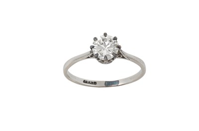 Lot 2286 - A Diamond Solitaire Ring the round brilliant...