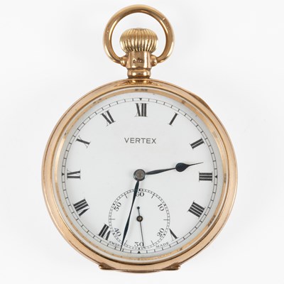 Lot 142 - A 9 Carat Gold Open Faced Pocket Watch, signed...