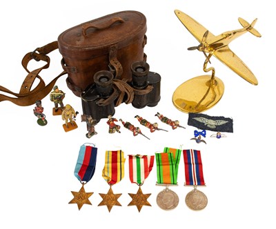 Lot 126 - A Quantity of Militaria, including a brass...