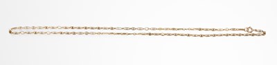 Lot 31 - A Fancy Link Chain, clasp stamped '9K', length...