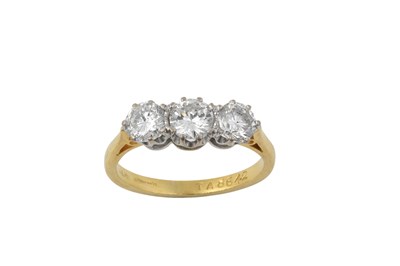 Lot 2305 - An 18 Carat Gold Diamond Three Stone Ring the...
