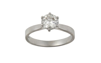Lot 2322 - A Platinum Diamond Solitaire Ring the round...