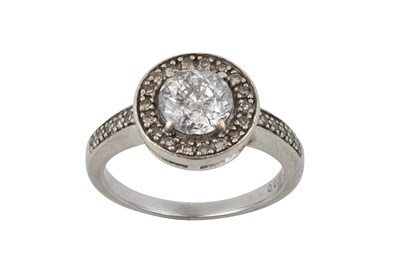 Lot 2198 - A Diamond Cluster Ring the central round...