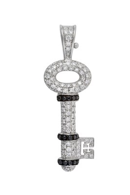 Lot 2311 - An 18 Carat White Gold Diamond Pendant, by...