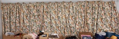 Lot 1050 - Five Pairs of Decorative Cotton Printed...