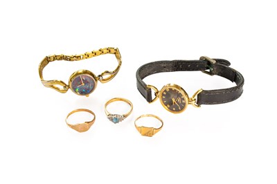 Lot 8 - A 9 Carat Gold Blue Topaz and Diamond Ring,...