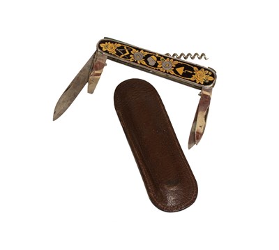 Lot 37 - A Swedish Masonic Folding Pocket Knife by Emil...