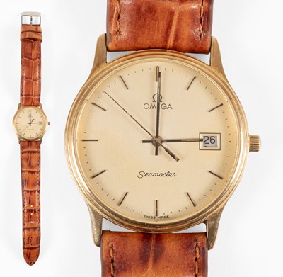 Lot 173 - A 9 Carat Gold Calendar Centre Seconds...