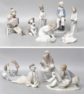 Lot 1181 - A Group of Lladro Porcelain Figures, and a Nao...