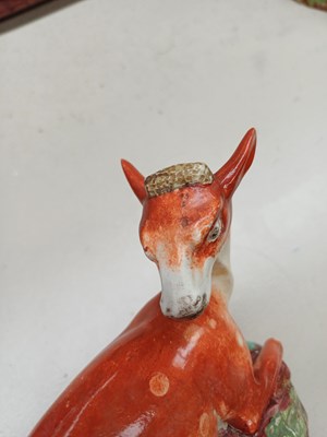 Lot 1073 - A Staffordshire Pearlware Model of a Stag and...