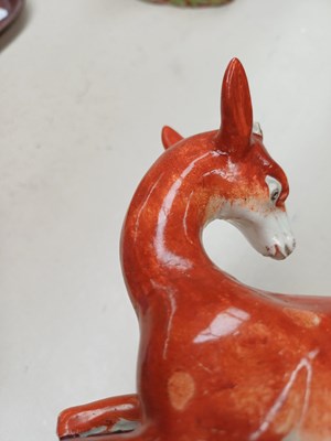 Lot 1073 - A Staffordshire Pearlware Model of a Stag and...