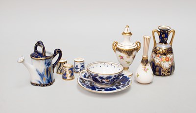 Lot 1069 - A Collection of English Porcelain Miniatures,...