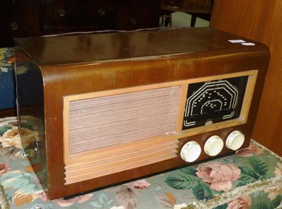 Lot 862 - Three vintage radios, Edison phonograph (a.f.) and a Philips Discoverer TV set