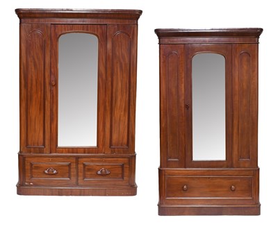 Lot 463 - Two Similar Victorian Mahogany Mirror Fronted...