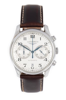 Lot 2371 - Longines: A Stainless Steel Automatic Calendar...