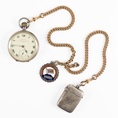 Lot 162 - A Silver Open Faced Pocket Watch, retailed by...
