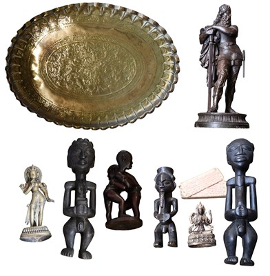 Lot 149 - Ethnographic Items: including carved wooden...