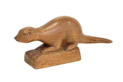 Lot 699 - A Carved English Oak Otter, on all fours and...