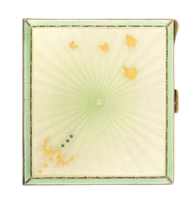 Lot 2034 - A George VI Silver and Enamel Cigarette-Case