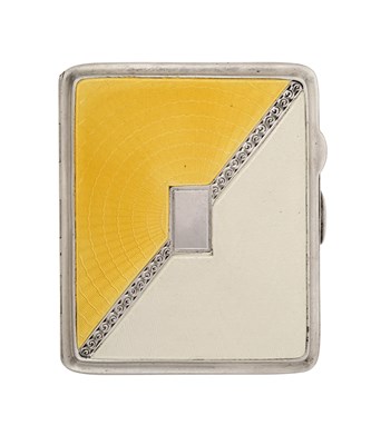 Lot 2033 - A George V Silver and Enamel Cigarette-Case