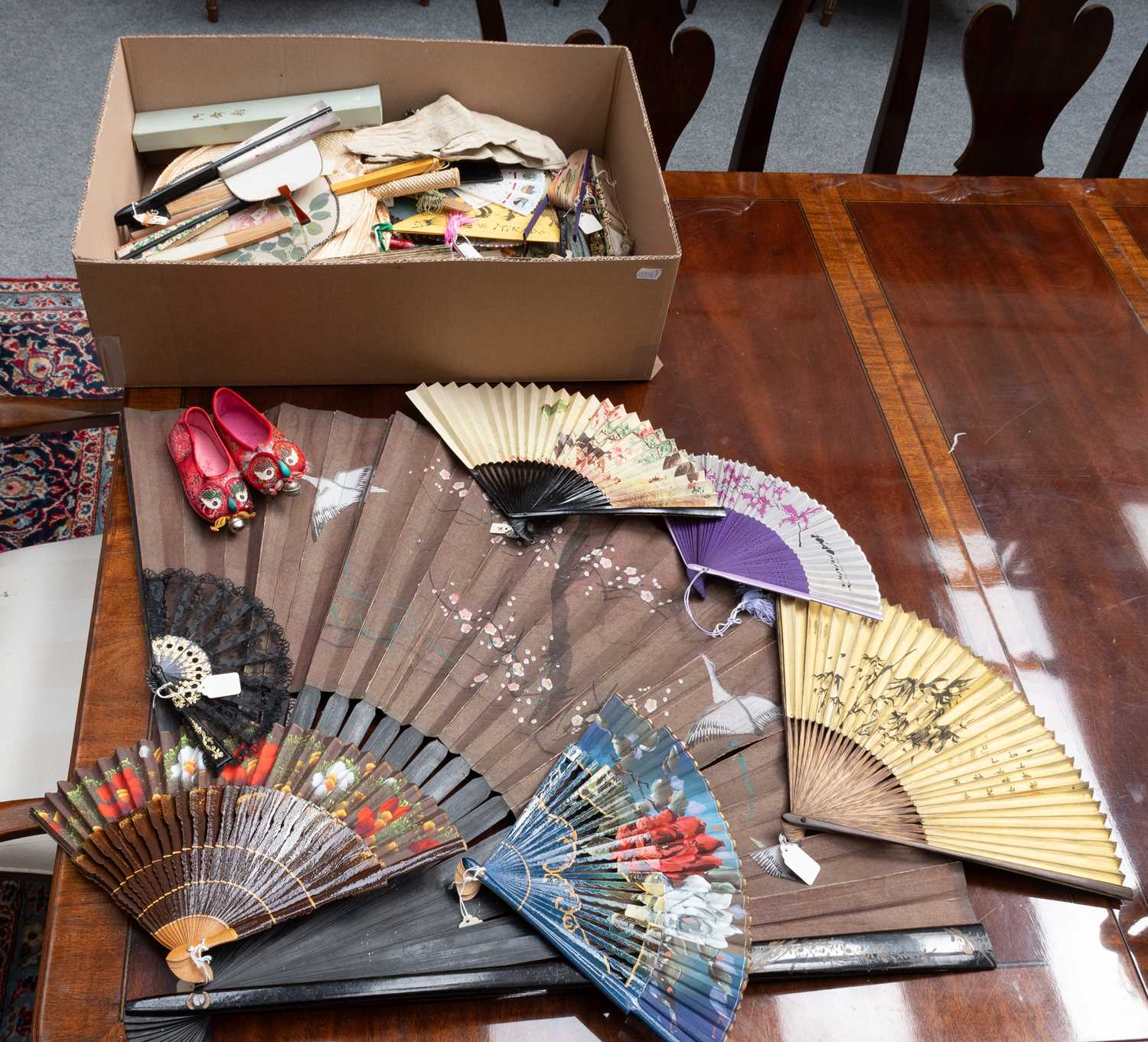Lot 1043 - Assorted 20th Century Souvenir and Other Fans,...