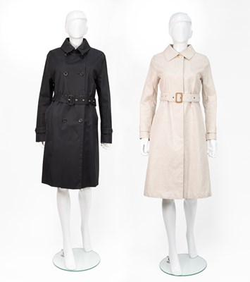 Lot A Mackintosh Black Double Breasted Trench Coat,...