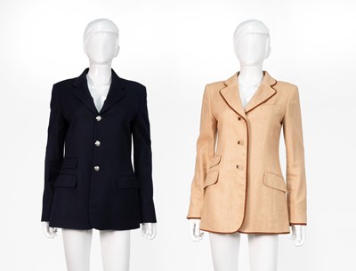 Lot A Ralph Lauren Navy Wool Blazer, with silver...
