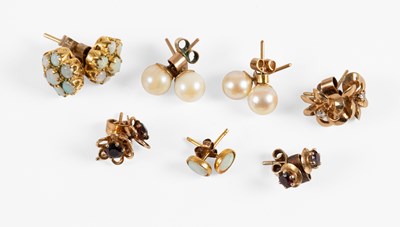 Lot 94 - Seven Pairs of Earrings; comprising of two...