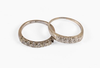 Lot 91 - A Diamond Five Stone Ring, the eight-cut...