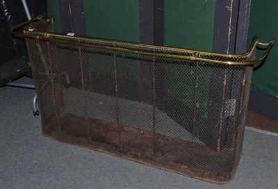 Lot 883 - Brass mounted large nursery fireguard