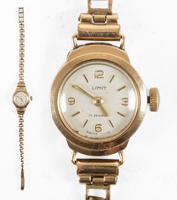 Lot 166 - A Lady's 9 Carat Gold Wristwatch, signed Limit,...