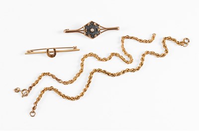 Lot 118 - A 9 Carat Gold Rope Twist Bracelet, length...