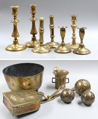 Lot 1126 - A Quantity of Brassware, 18th Century and...