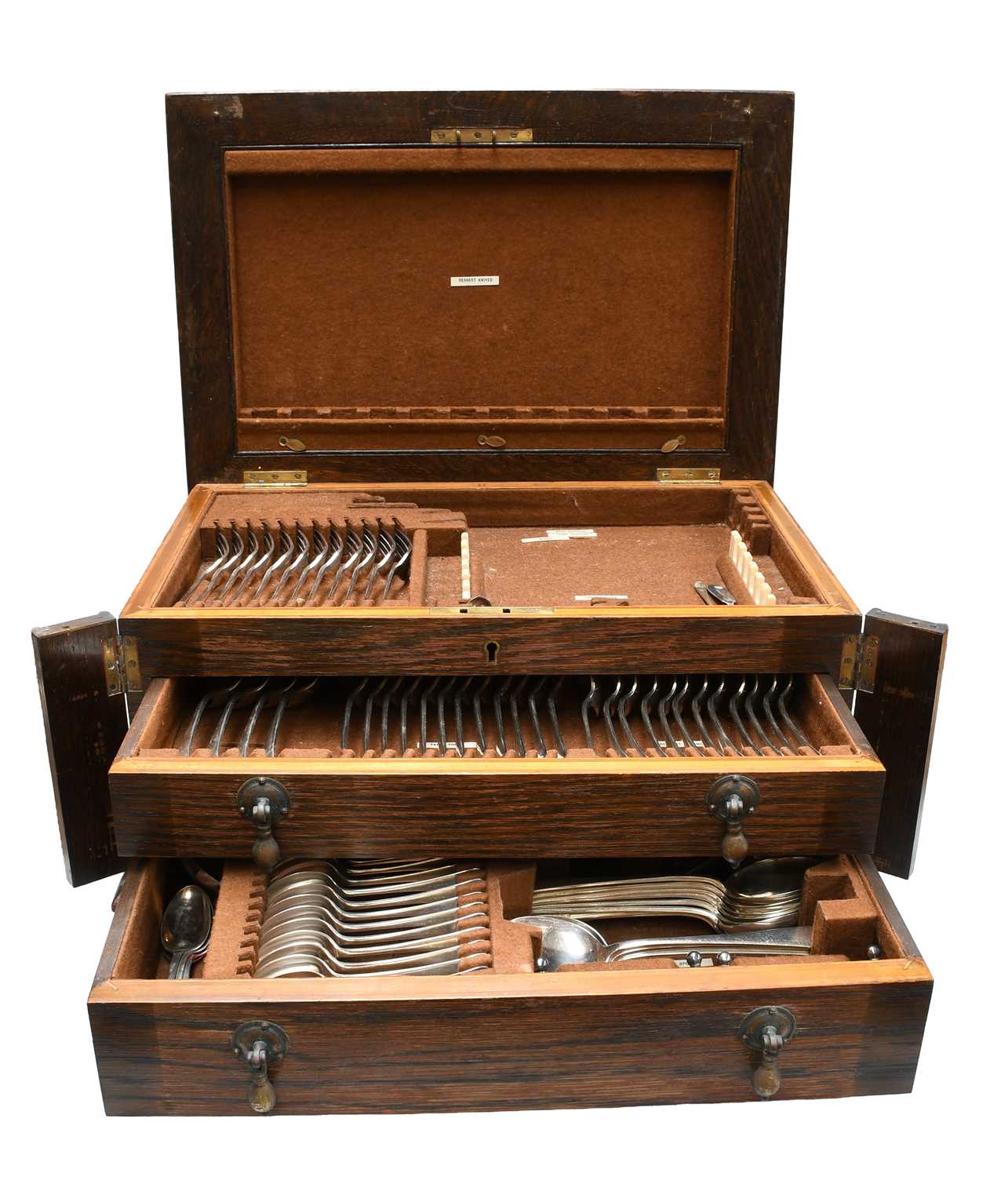 Lot 329 - A Cased Silver Plate Table-Service, Old