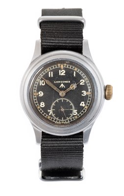 Lot 2366 - Longines: A World War II Military Wristwatch,...
