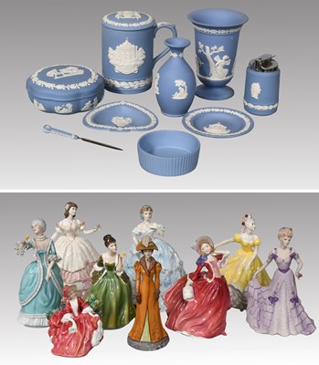 Lot 1146 - A Collection of Wedgwood Blue Jasper, various...