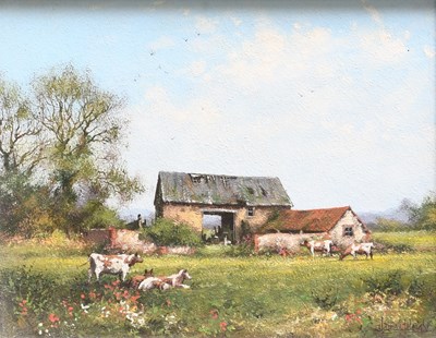 Lot 257 - James Wright (1935-2018) Cattle in a field...