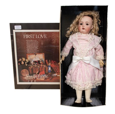 Lot 357 - K&R Simon & Halbig Bisque Socket Head Doll,...