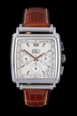 Lot 2395 - Zenith: A Stainless Steel Automatic Calendar...