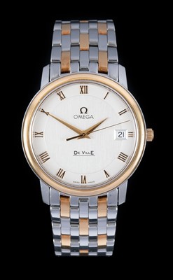 Lot 2394 - Omega: A Steel and Gold Calendar Centre...