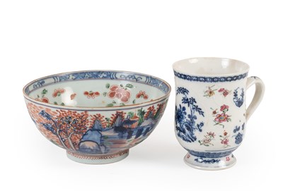 Lot 51 - A Dutch Decorated Chinese Porcelain Bowl, late...