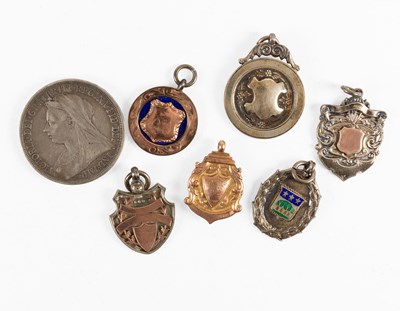 Lot 135 - A 9 Carat Gold Sports Medal Fob, gross weight...