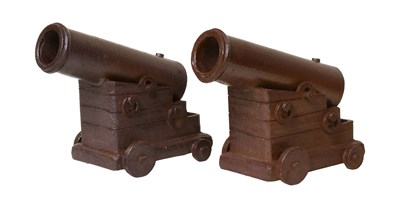 Lot 1184 - A Pair of Salt Glazed Stoneware Cannons,...