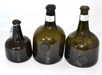 Lot 3 - A Sealed Wine Bottle, dated 1770, of shouldered cylindrical form with tapering neck and string...