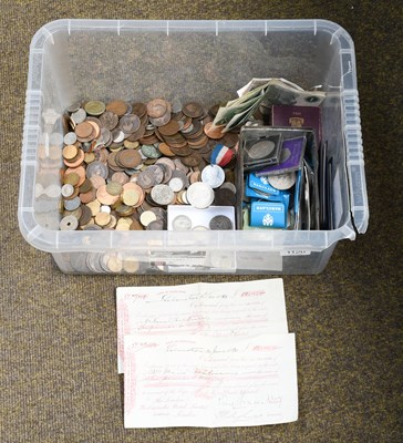 Lot 1120 - Mixed British and World Coins, to include, a...